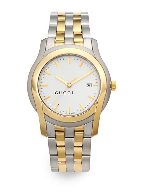 paolo gucci watch gold stainless steel|stainless steel Gucci watch men.